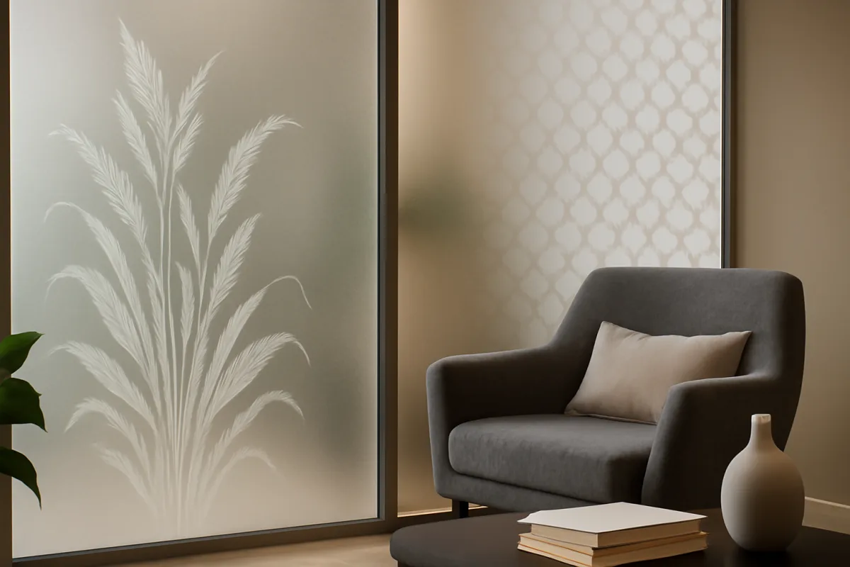 Vetro sabbiato decorativo: idee eleganti per ambienti personalizzati