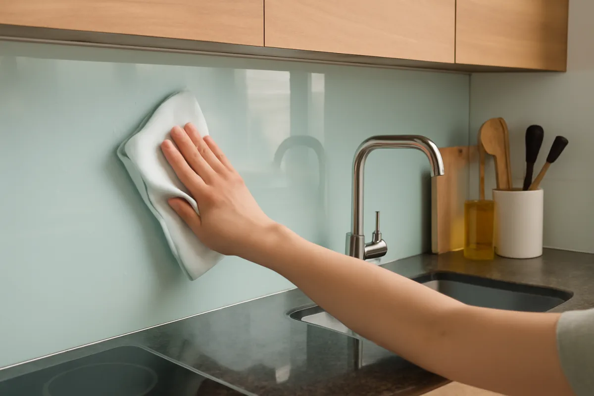 Rivestimenti in vetro per pareti cucina: protezione e igiene mai così semplici